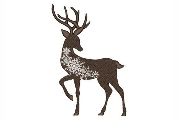 Christmas Deer: A Festive Embroidery Staple
