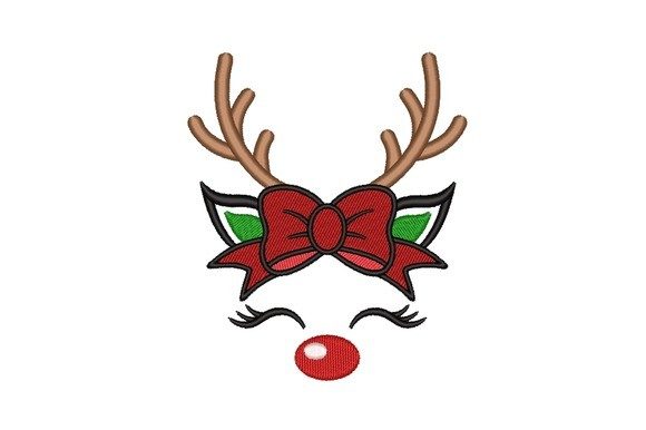 Christmas Reindeer Embroidery Design